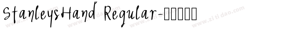 StanleysHand Regular字体转换